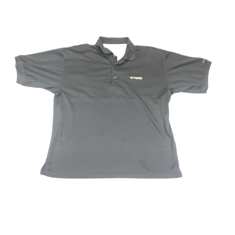 Columbia Mens Large Gray Short Sleeve Mesh Lined Performance Golf‎ Polo Shirt